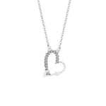 Gold Color Crystals Heart Statement Necklace Women Friendship Jewelry Stainless Steel Chain CZ Forever Love Collier Femme Bijoux
