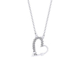 Gold Color Crystals Heart Statement Necklace Women Friendship Jewelry Stainless Steel Chain CZ Forever Love Collier Femme Bijoux