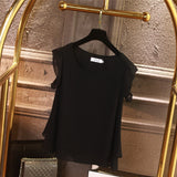 Fashion Brand Short sleeve Women's blouse Summer New Chiffon shirt Sheer O-Neck Casual blouse Plus Size 6XL Loose Female Tops
