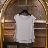 Fashion Brand Short sleeve Women's blouse Summer New Chiffon shirt Sheer O-Neck Casual blouse Plus Size 6XL Loose Female Tops