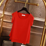 Fashion Brand Short sleeve Women's blouse Summer New Chiffon shirt Sheer O-Neck Casual blouse Plus Size 6XL Loose Female Tops
