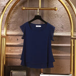 Fashion Brand Short sleeve Women's blouse Summer New Chiffon shirt Sheer O-Neck Casual blouse Plus Size 6XL Loose Female Tops